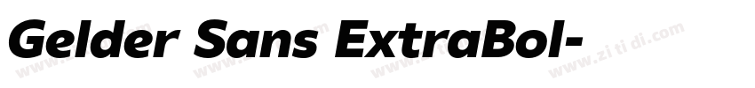 Gelder Sans ExtraBol字体转换 Gelder Sans ExtraBol字体转换